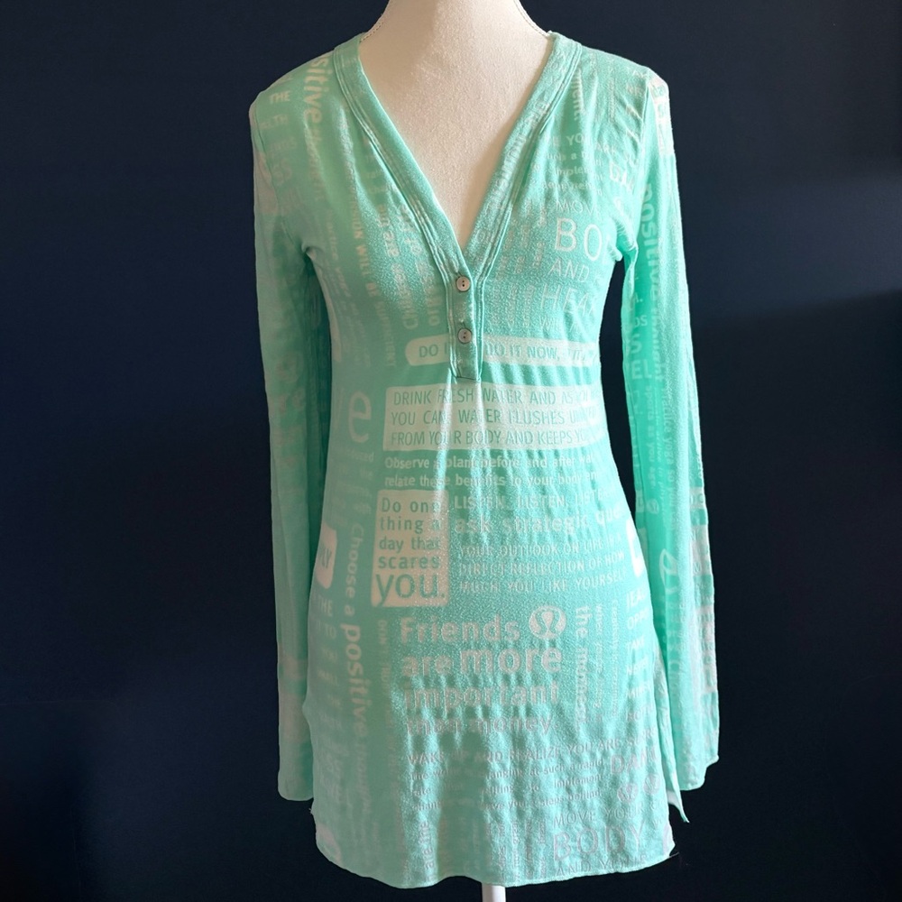 Sz6 Rare! Lululemon Manifesto Tunic Mint